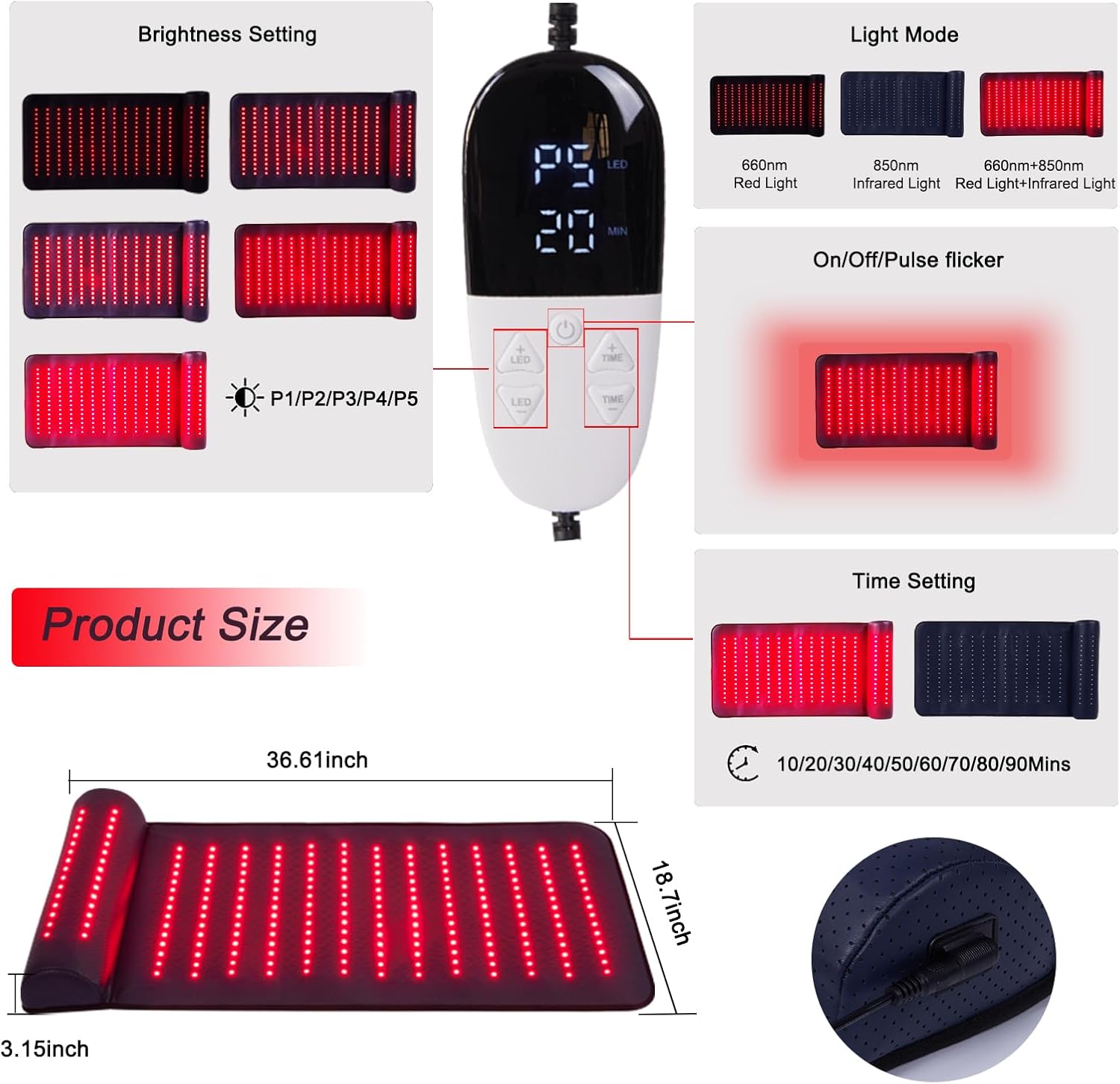 Red Light Therapy Mat with Far - огляд і ціна Spa Y Wellness