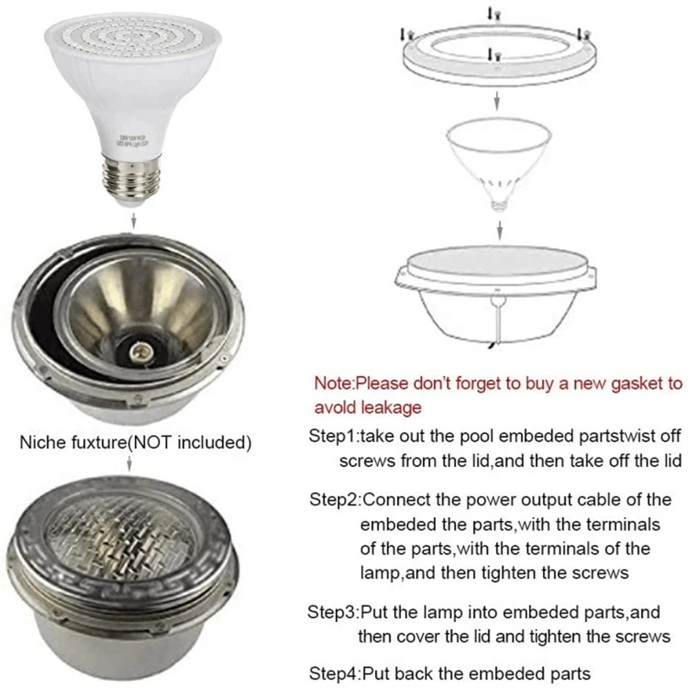 LED Swimming Pool Light E27 E2 - огляд і ціна Xy Spa & Wellness George Town